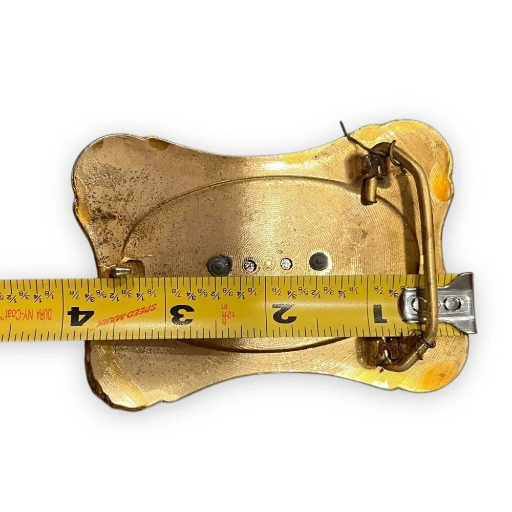 Vintage Truck Belt Buckle‎ Brass Colored Unbranded Lightweight Semi Truck